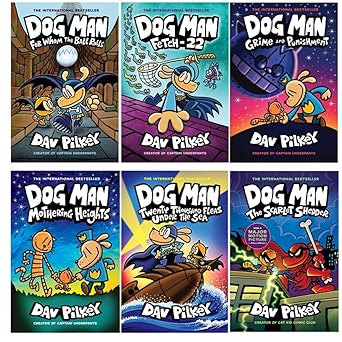 Dog man 6 Books Collection Set (Book #7- Book #12) Hardcover