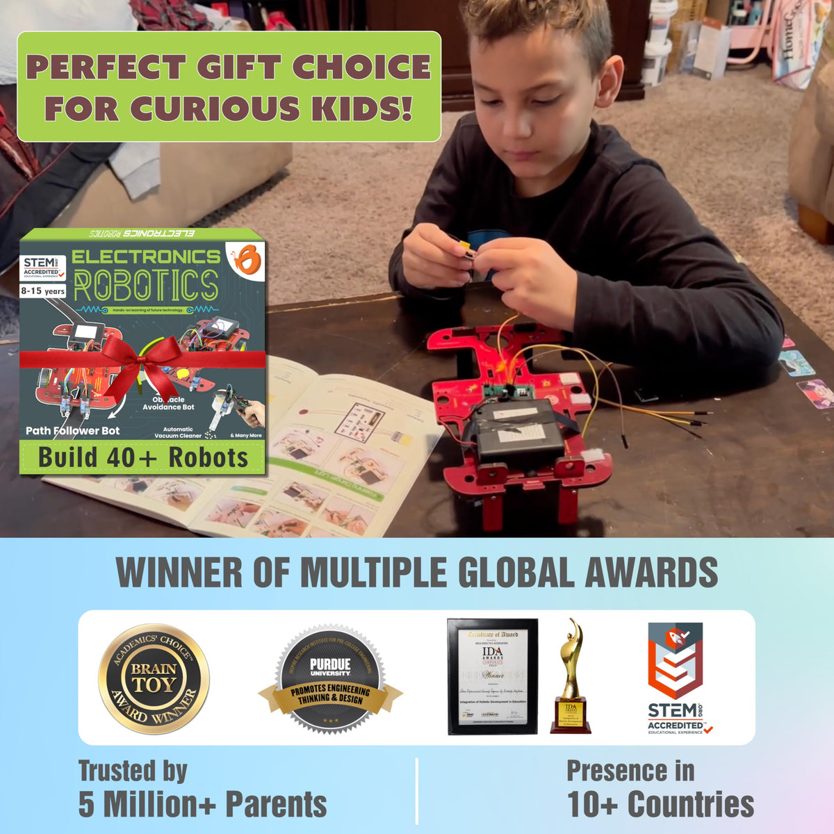 Butterfly Edufields 40 in 1 STEM Robotics Kits - Electronics Board & Sensors- 100+ Parts