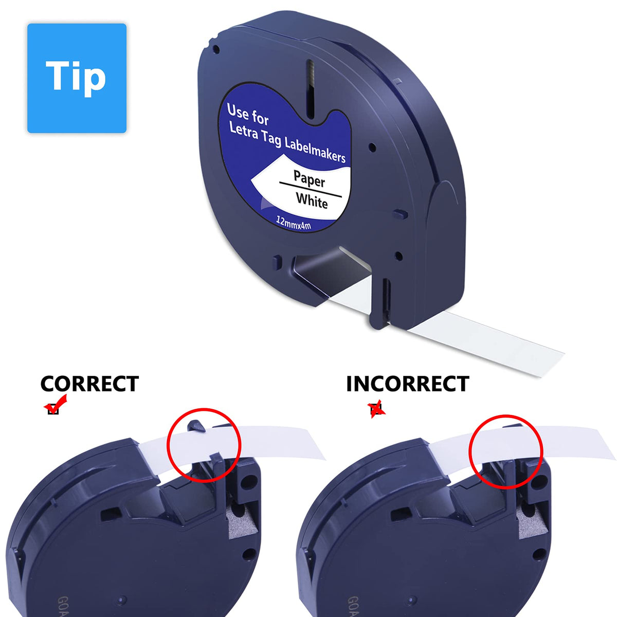 Label Maker Tape Refill 10PK, Compatible with Dymo Refills