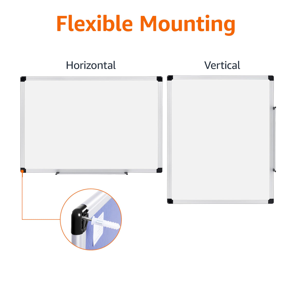 Magnetic Dry Erase Whiteboard, 36 x 48-inch
