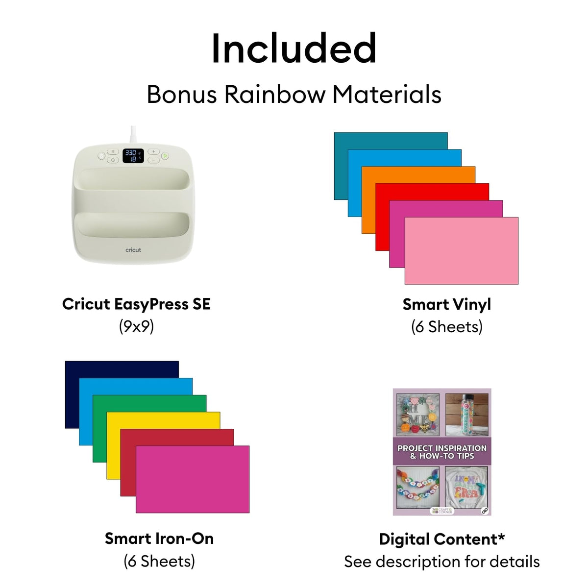 Cricut Explore 5 Rainbow Essential Bundle