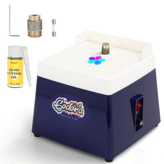 Stained Glass Grinder, Mini Glass Grinder Machine with 5/8" & 1" Grinder Bits,