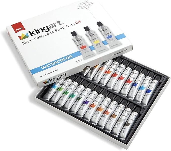 Watercolor Paint, 12ml Tubes, Set of 24