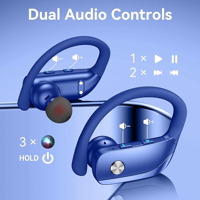 bmani Ear Buds Wireless Earbuds Bluetooth Headphones with 80H Playtime