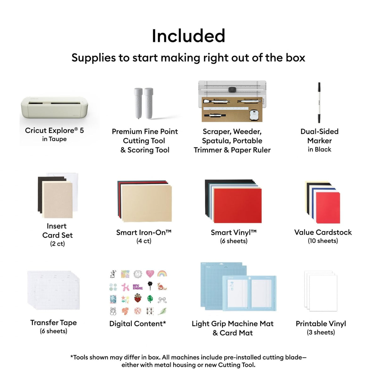Cricut Explore 5 Rainbow Essential Bundle