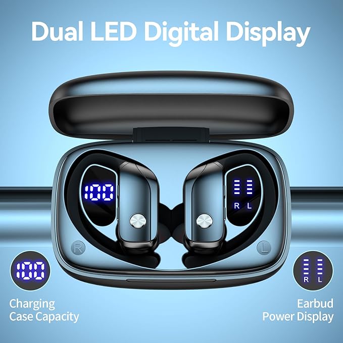 bmani Ear Buds Wireless Earbuds Bluetooth Headphones with 80H Playtime