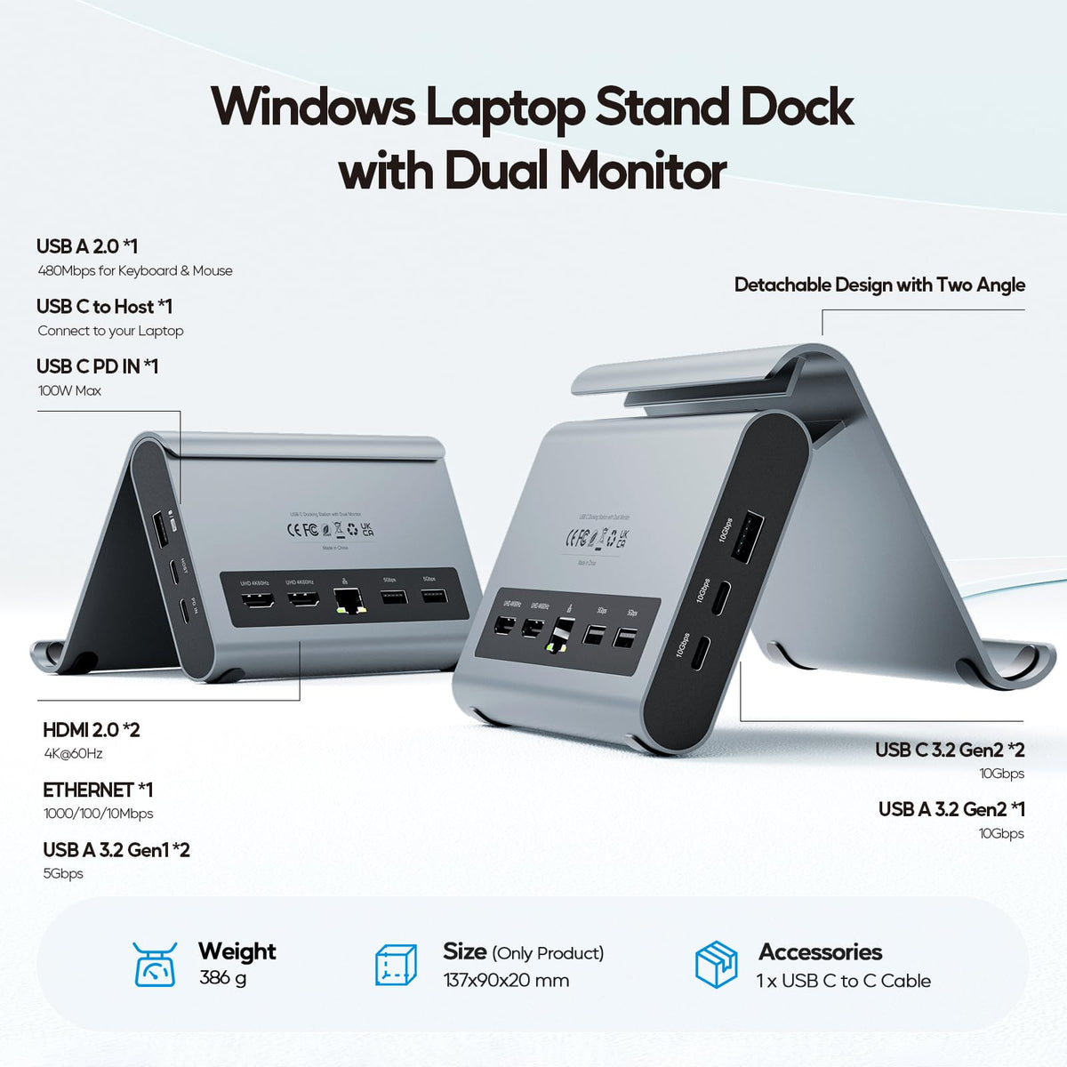 USB C Docking Station Dual Monitor