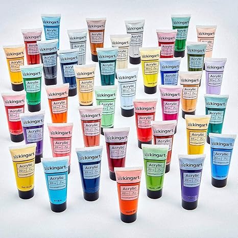 48 PRO Artist Quality-  Acrylic Paint Set, 22ml (0.74oz) Tubes, Set of 48 Unique, Highly Pigmented Colors
