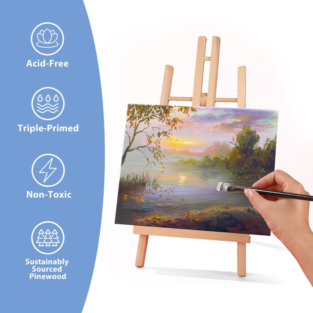 ESRICH Stretched Canvases for Painting 8x10, 10 Pack