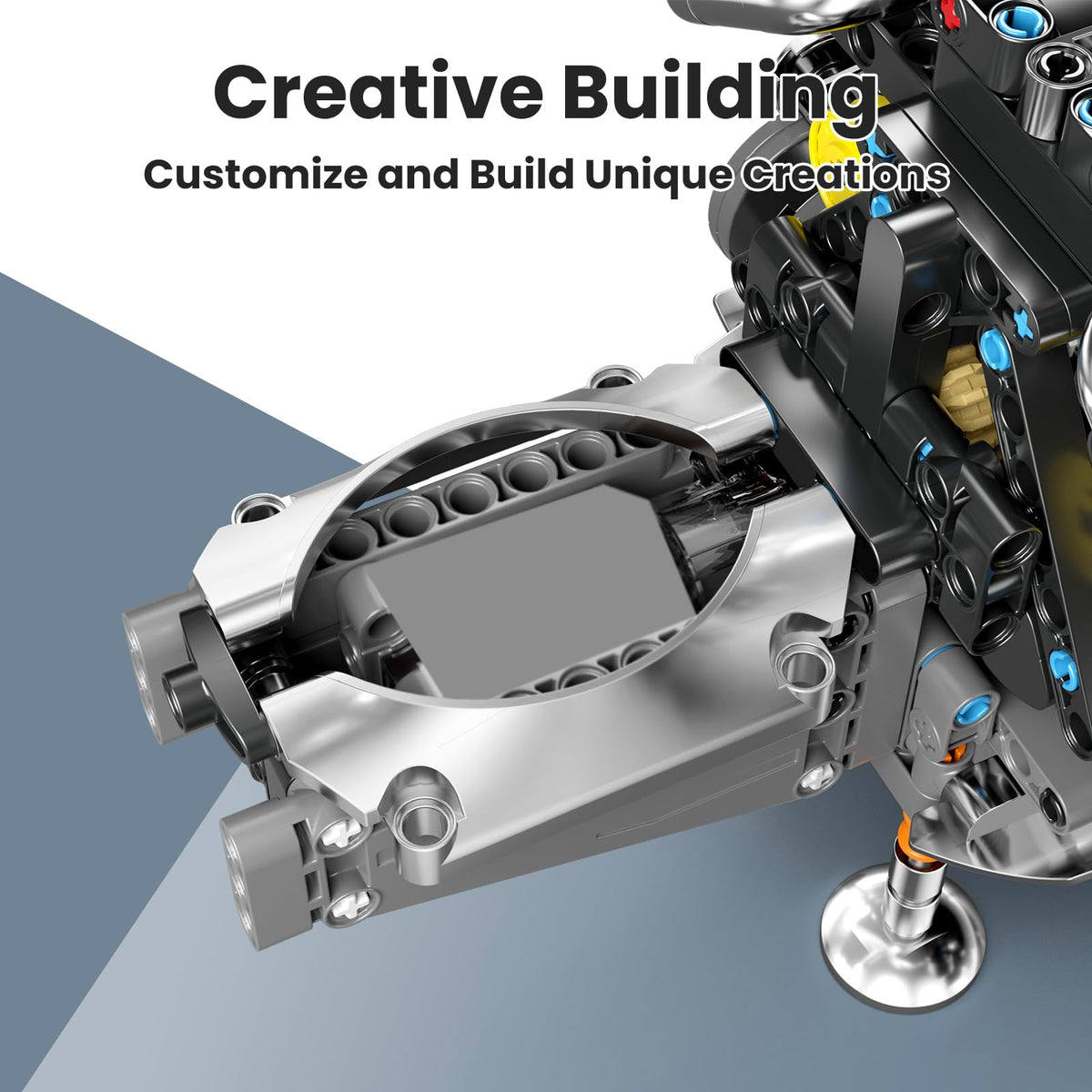 Mould King W16 Engine Toys Building Sets,  V8 Mini Engine Scale Model with Motor, 10131 STEM DIY(952 Pieces)