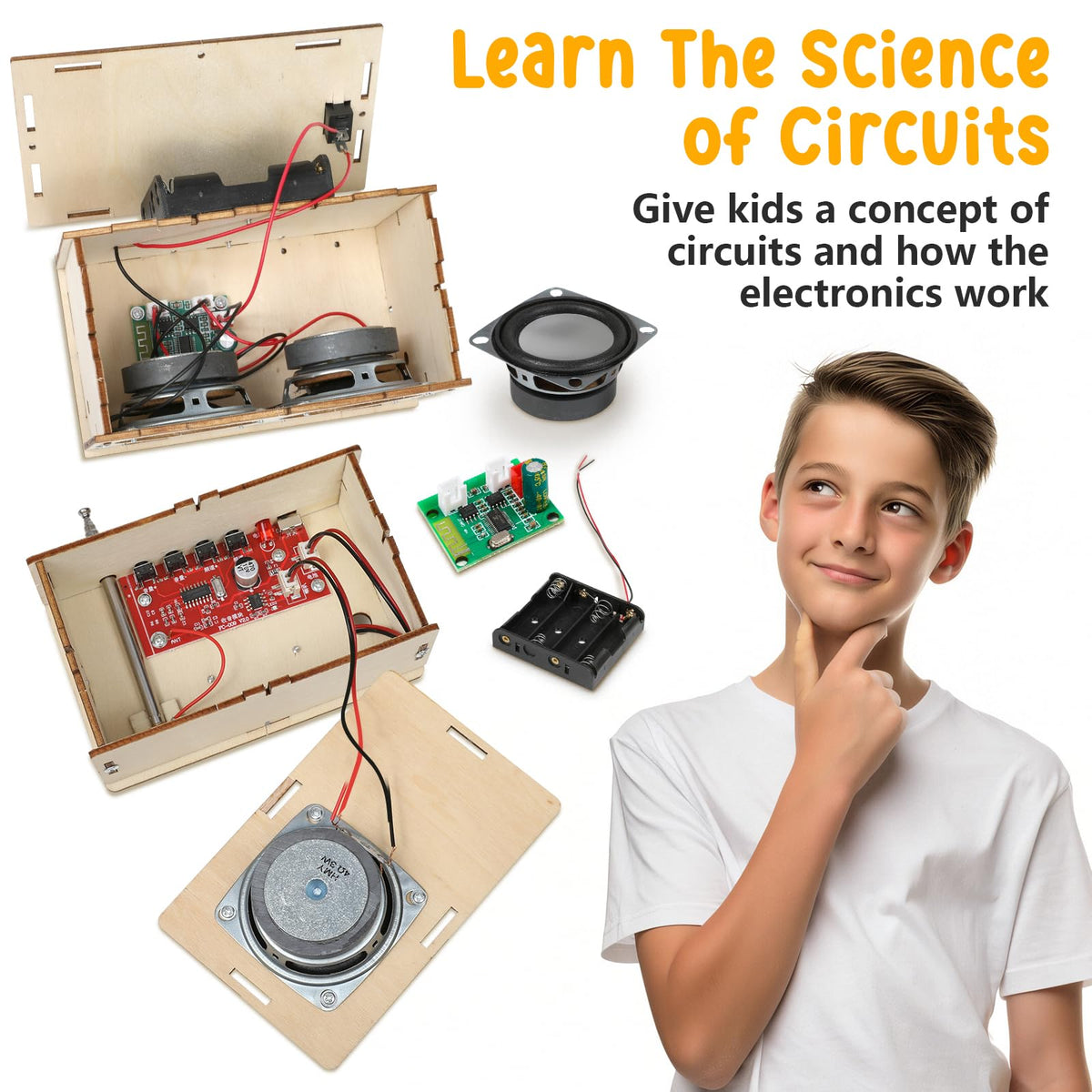 Stem Projects Science Kit Building Own Bluetooth Speaker & FM Radio