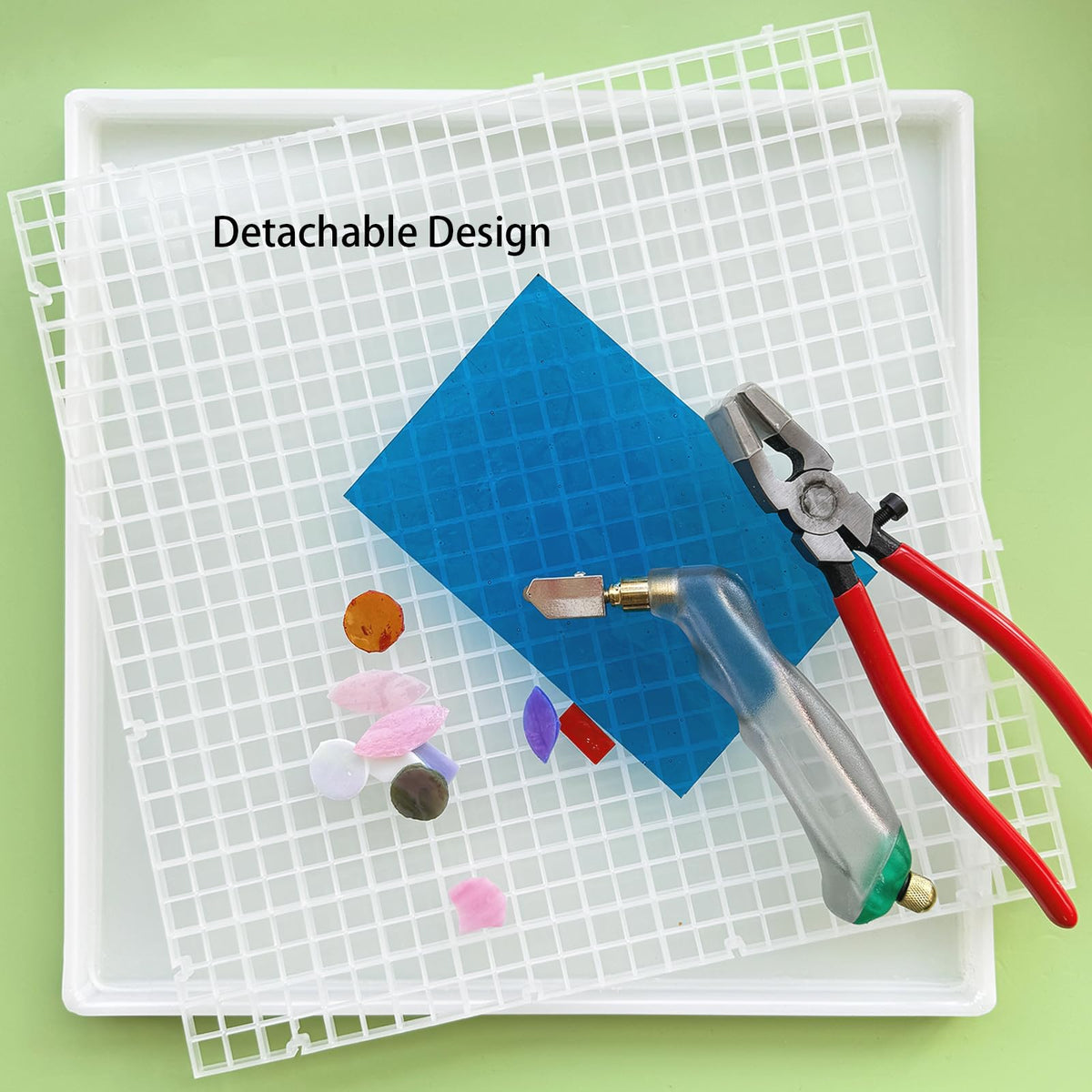 Stained Glass Cutting Mat with Tray