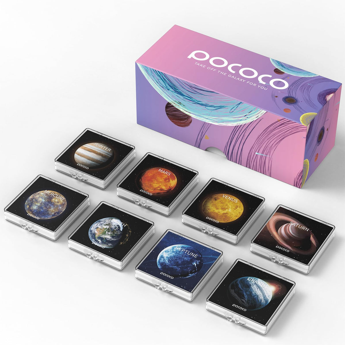 POCOCO Immersive Planet Series Discs, 5K Resolution, Realistic Patterns, 8 Pieces