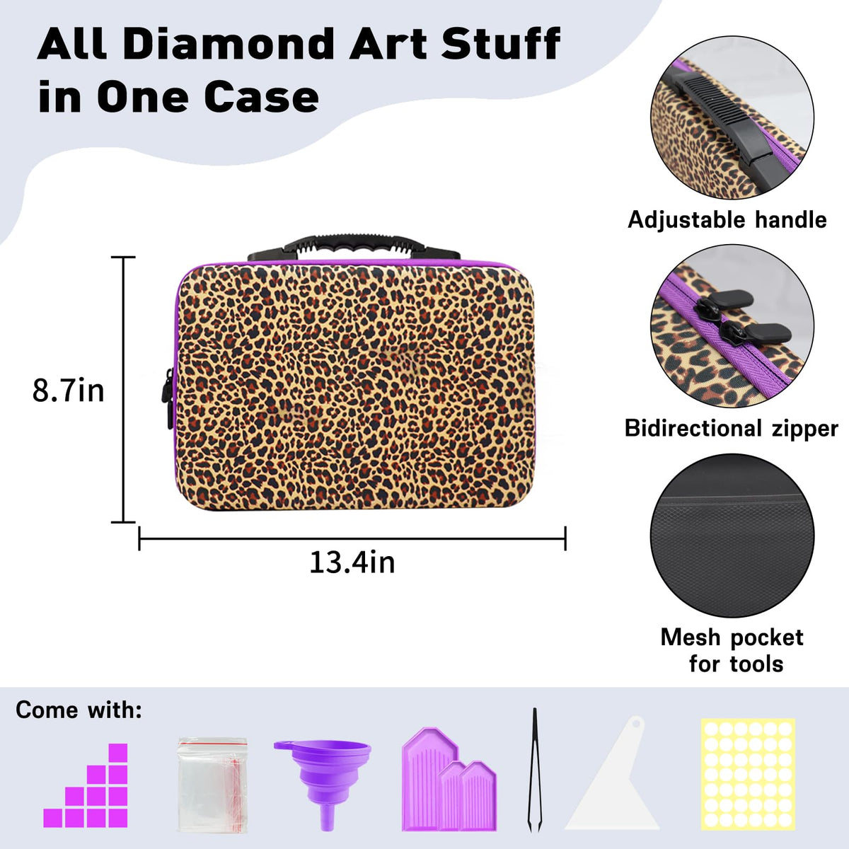 Diamond Painting Storage Case, 60 Slots Diamond Art Kits with Accessories
