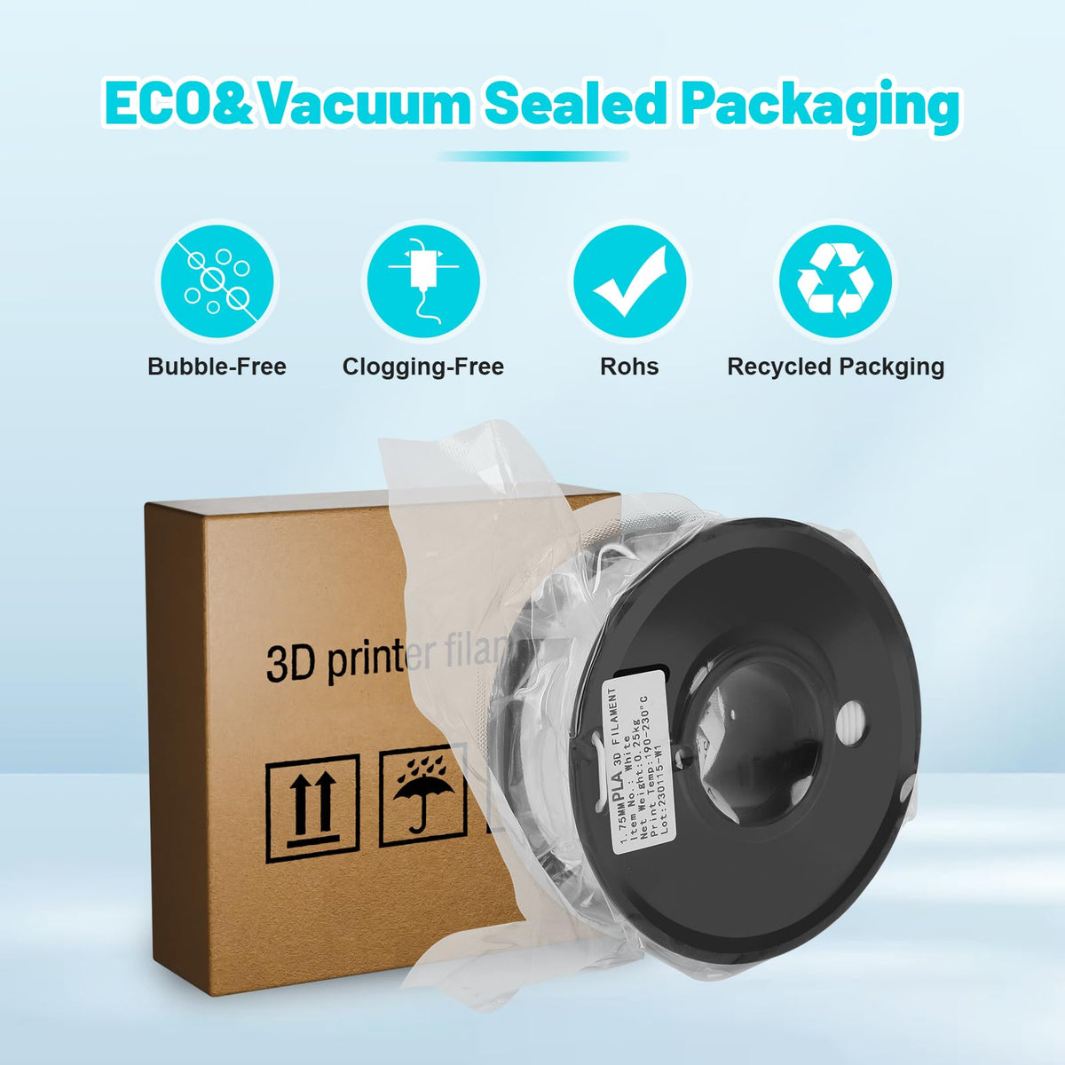 PLA Filament Bundle,  (White &amp; Silver &amp; Pink &amp; Green &amp; Yellow)