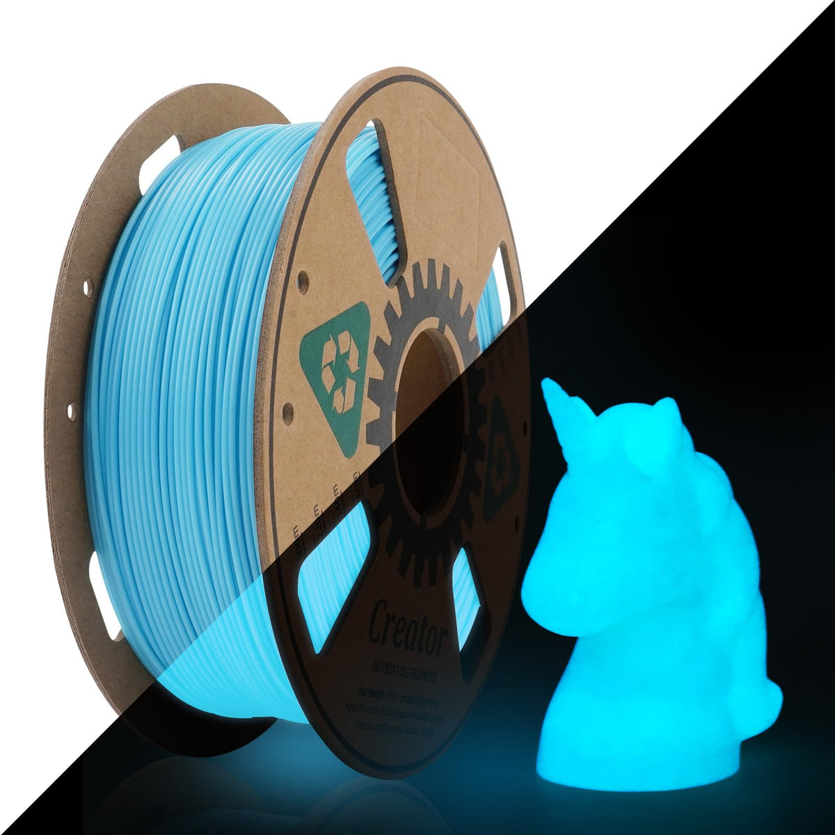 Glow in The Dark PLA Filament 1.75mm 1kg