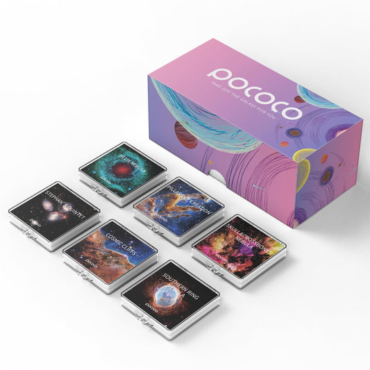 POCOCO Fixed Star and Nebula Series Discs, 5K Resolution, Realistic Patterns, 6 Pieces