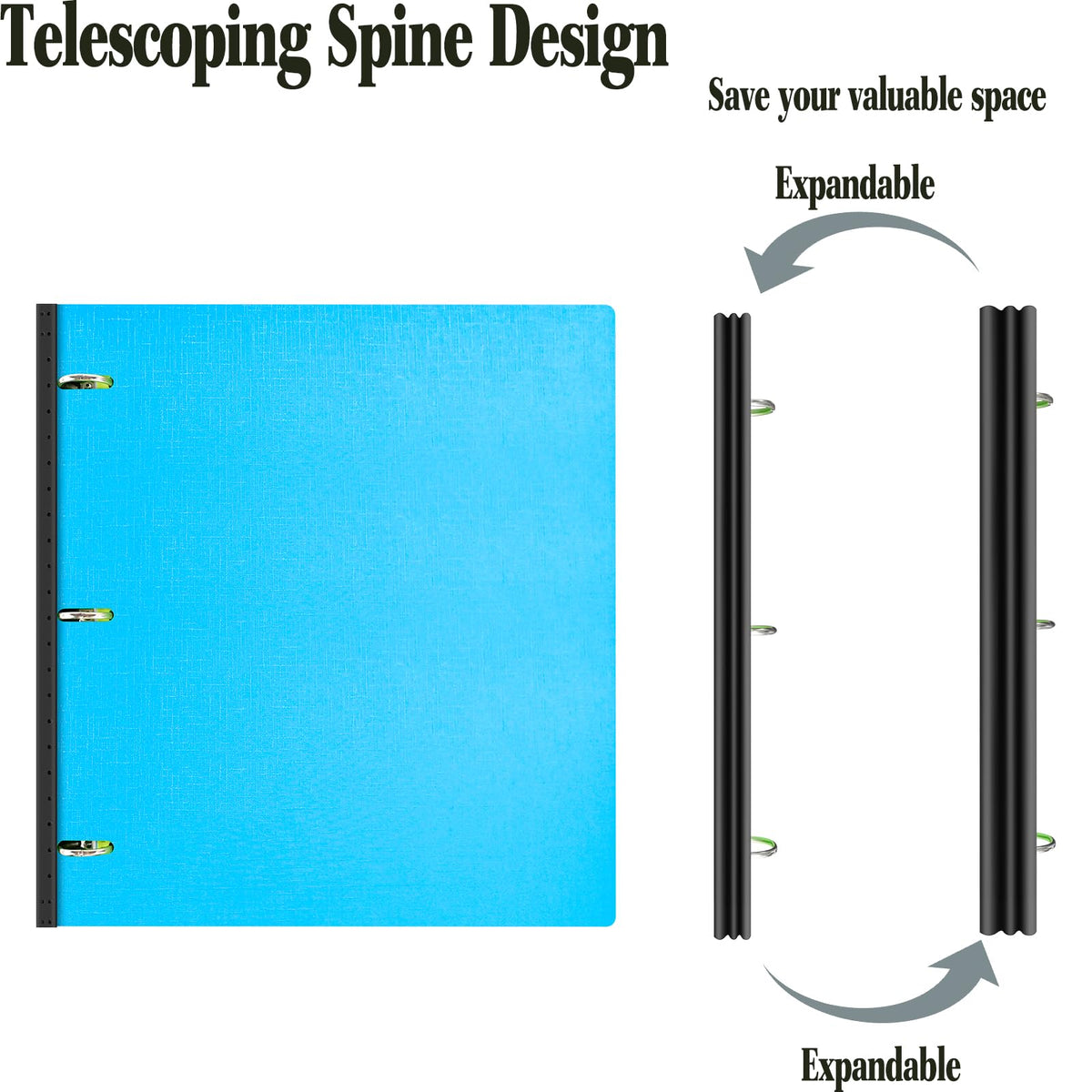 Telescoping 3 Ring Binder - 4PCS