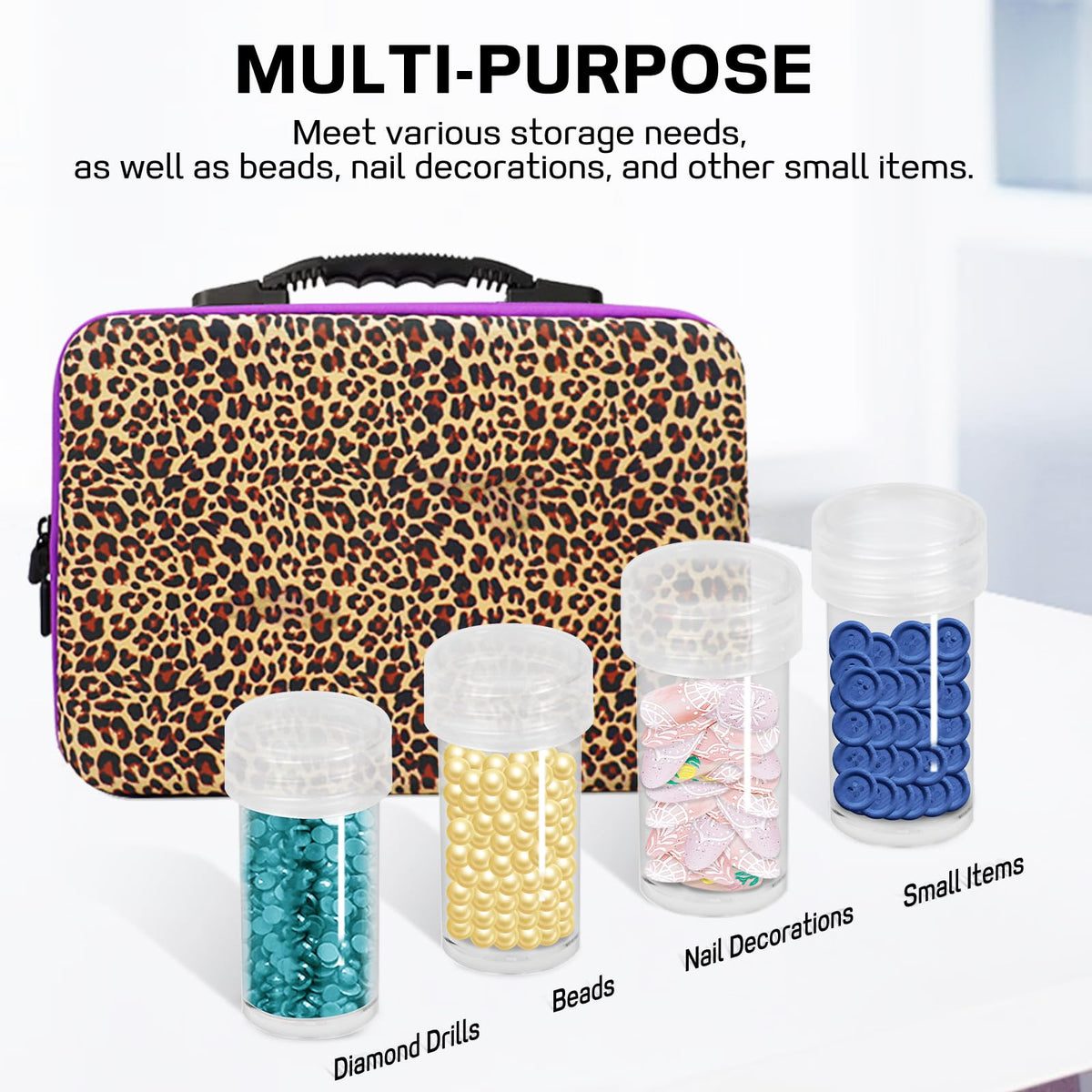 Diamond Painting Storage Case, 60 Slots Diamond Art Kits with Accessories