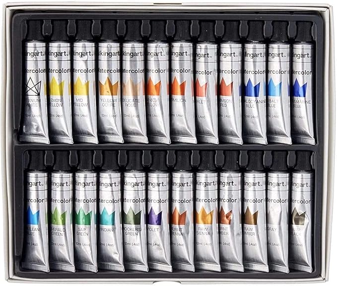 Watercolor Paint, 12ml Tubes, Set of 24