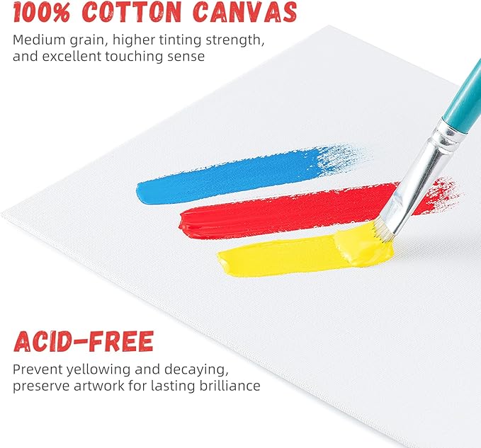 Canvas Boards for Painting, 8x10
