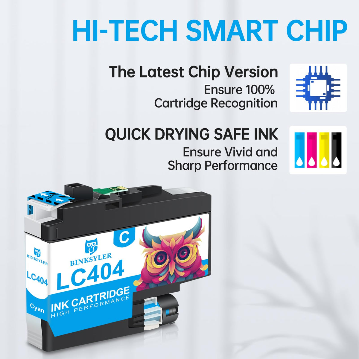 8-Pack LC404 Ink Cartridges Work for Brother MFC-J1205W