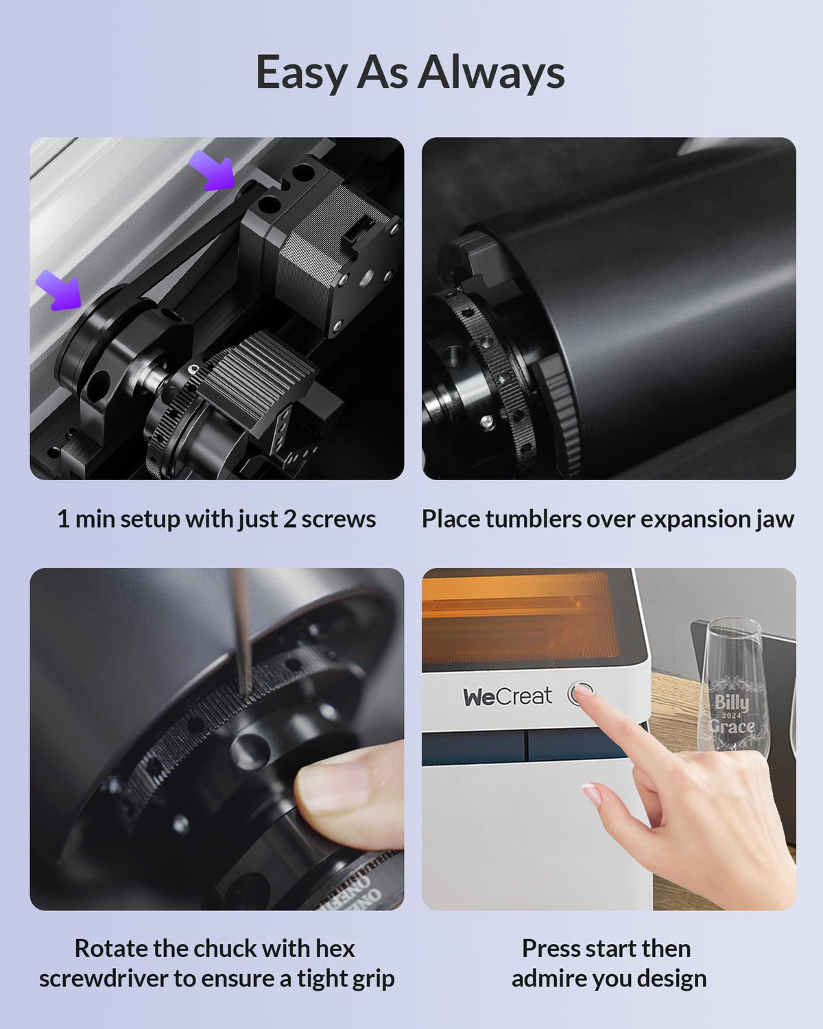 WECREAT Vision Rotary Laser Engraver and Cutter Machine