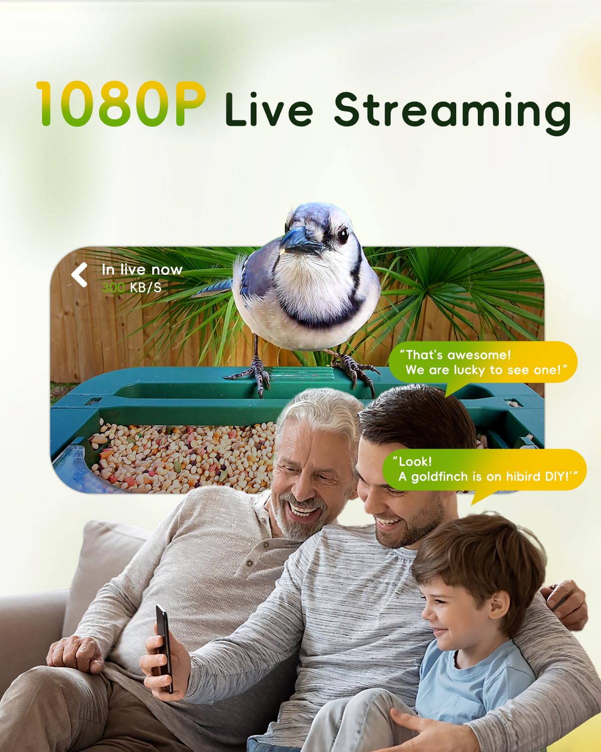 4K HD Smart Bird Feeder with Camera
