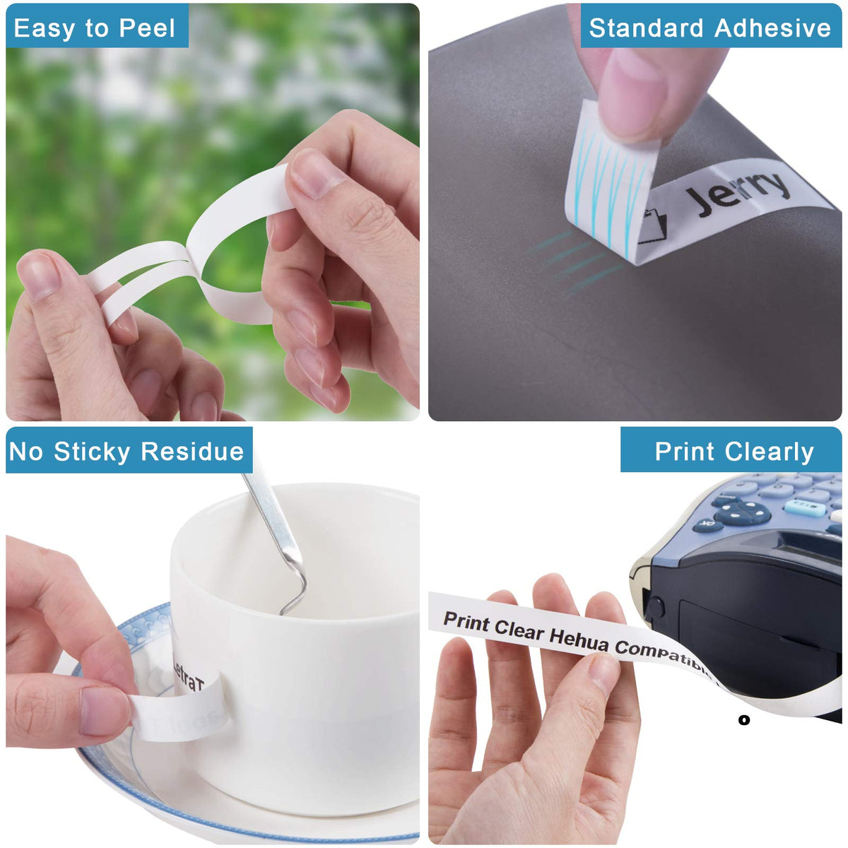 Label Maker Tape Refill 10PK, Compatible with Dymo Refills