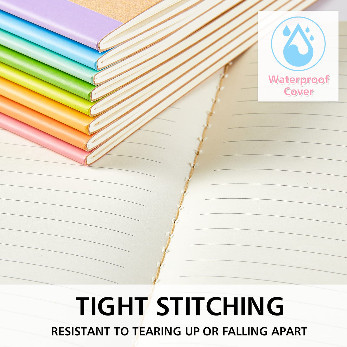 16 Pack Composition Notebook, 60 Pages, 8.3”x 5.5”, A5, 8 Pastel Colors