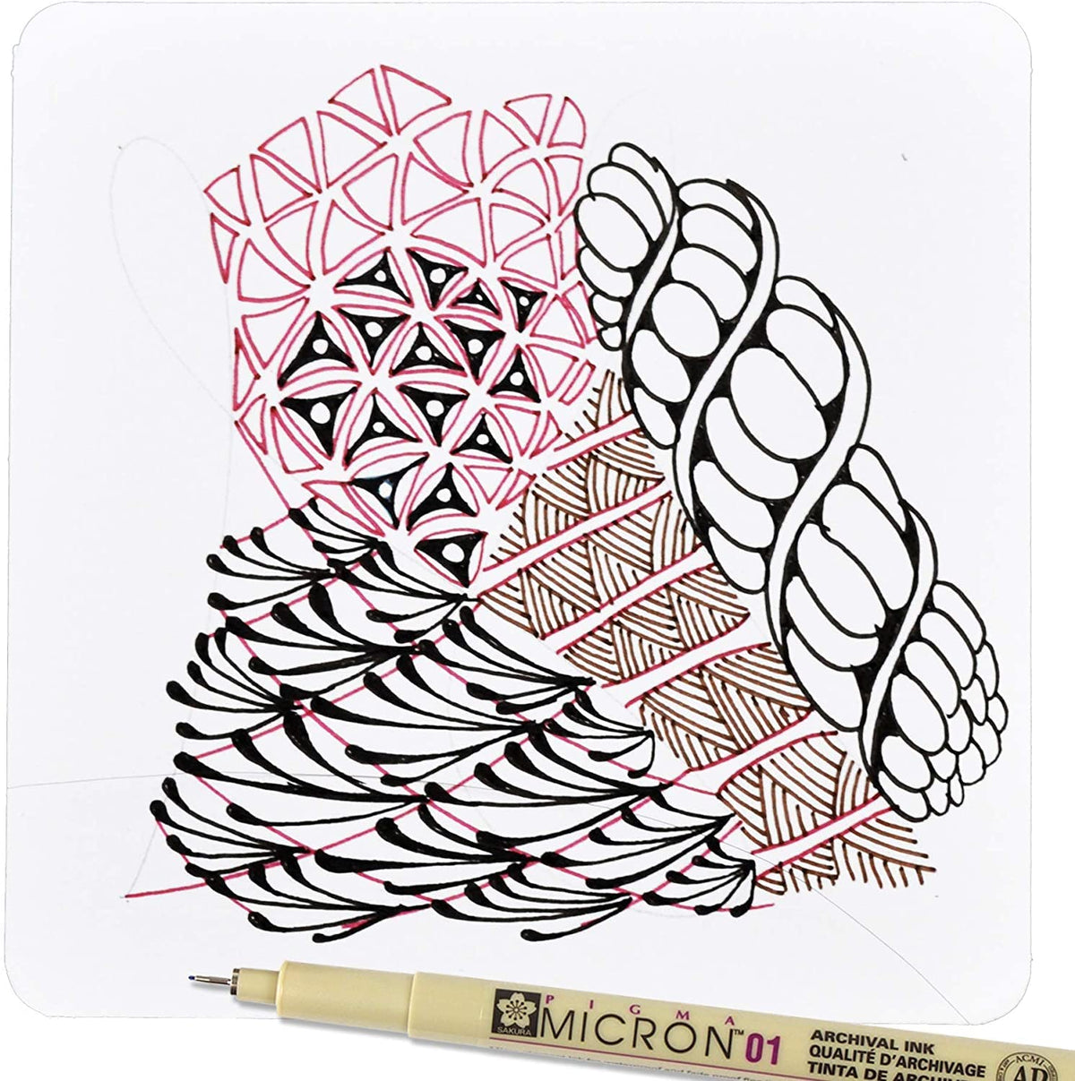 SAKURA Pigma Micron Fineliner Pens - Archival Black Ink Pens- 6 Pack