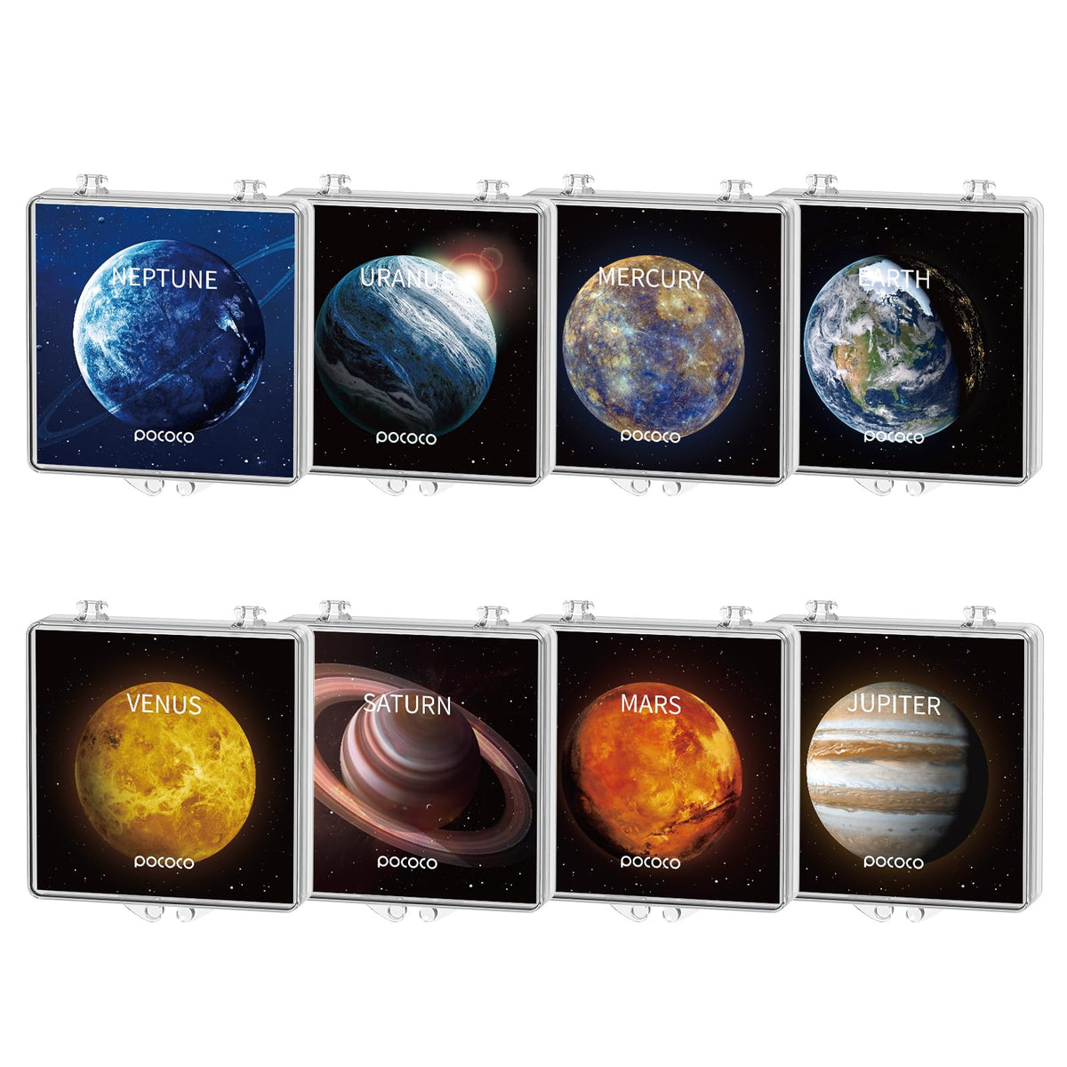 POCOCO Immersive Planet Series Discs, 5K Resolution, Realistic Patterns, 8 Pieces