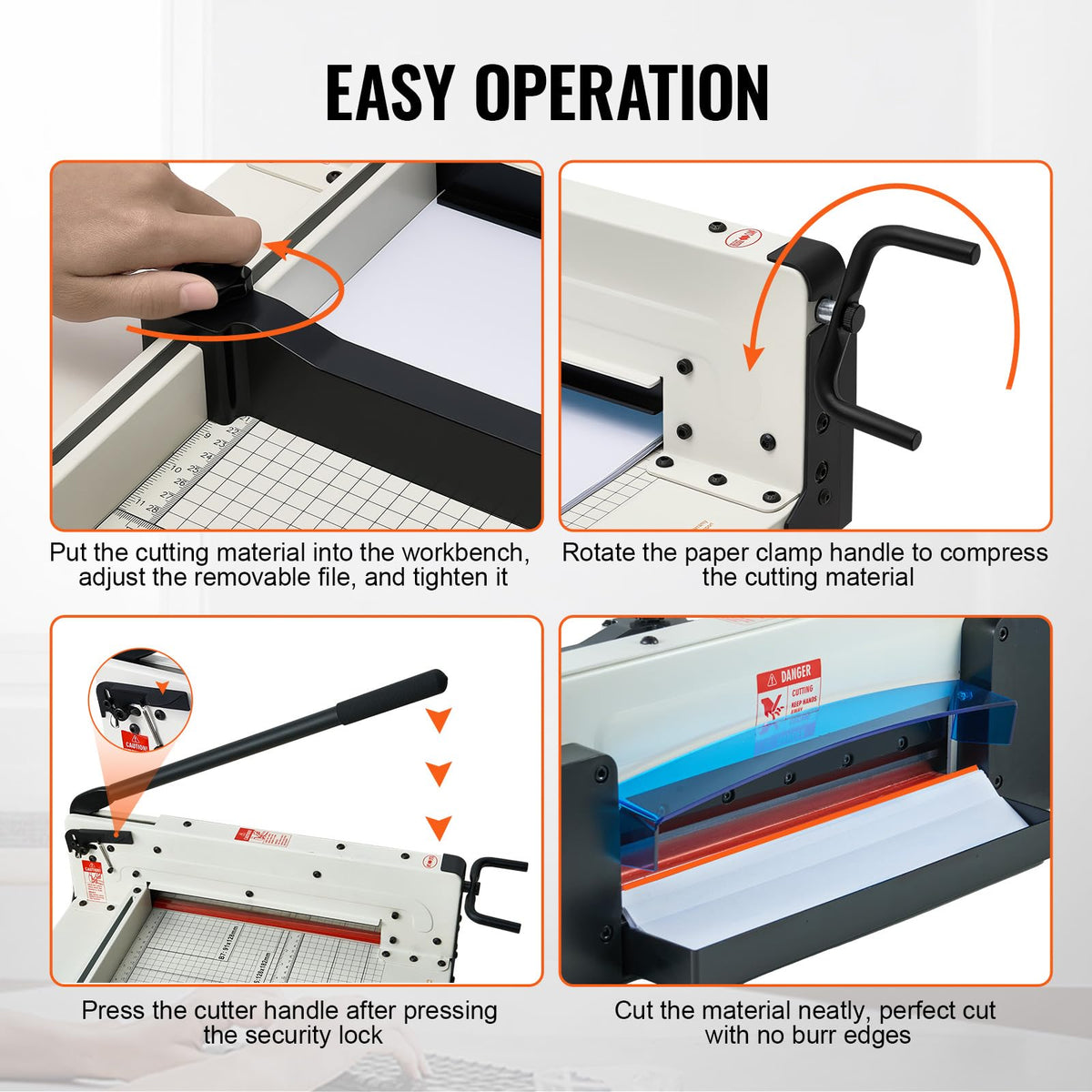 Paper Cutter, 12" for A4 Paper, 400 Sheet Capacity