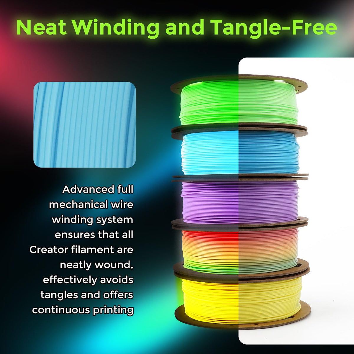 Glow in The Dark PLA Filament 1.75mm 1kg