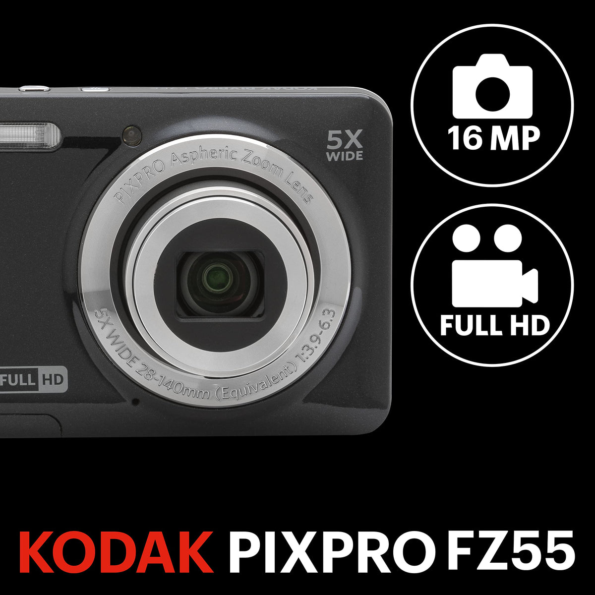 KODAK PIXPRO FZ55-BK Digital Camera