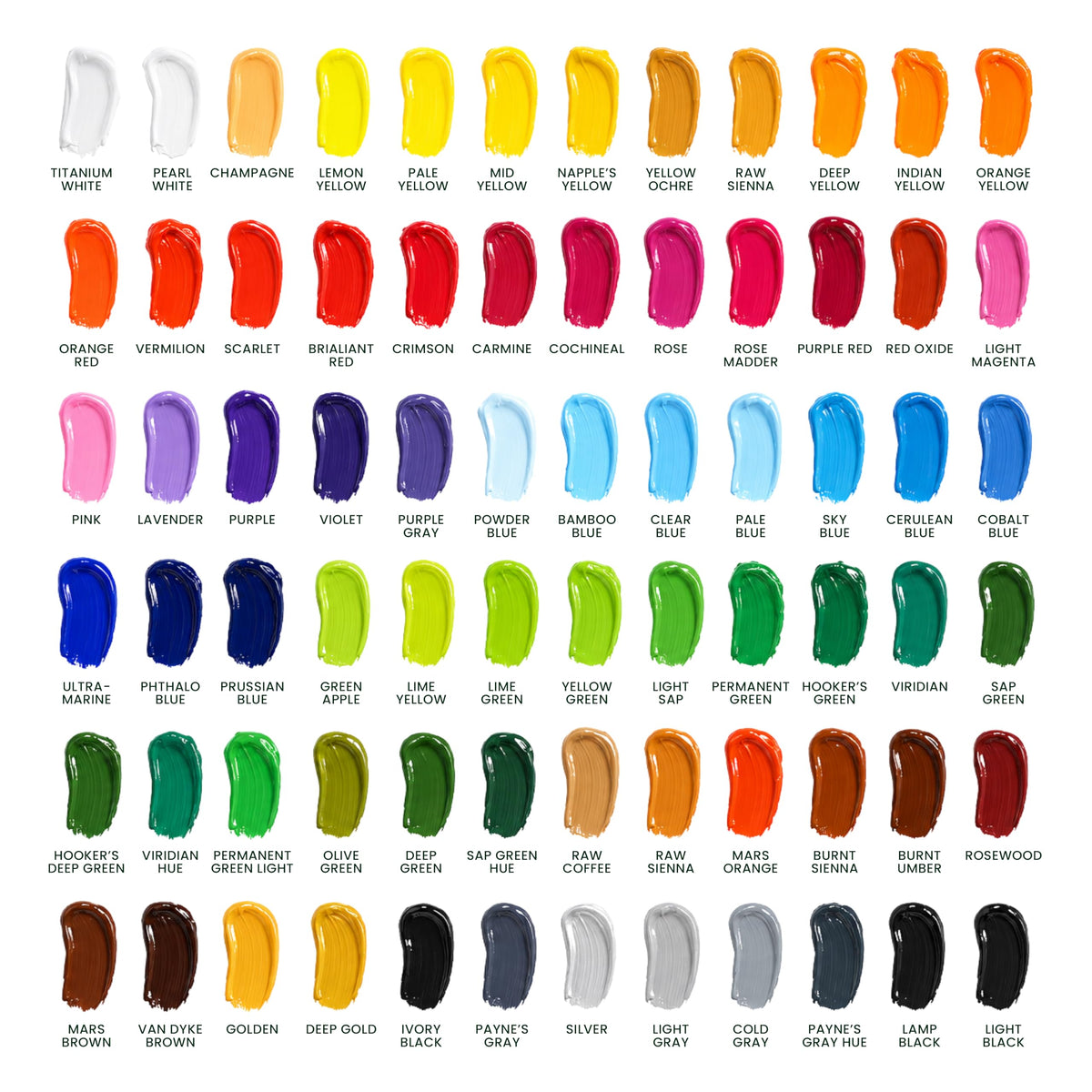 MyArtscape Heavy Body Acrylic Paint Set — 72 Colors x 21ml Artist Acrylic Paints with 3 Paint Brushes for Canvas, Wood, Fabric & Crafts | Rich Pigment Non-Toxic Professional Art Supplies for Adults & Beginners