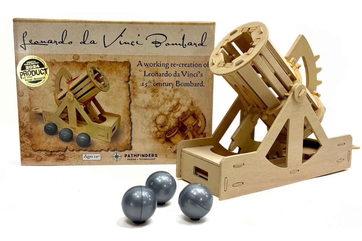 PATHFINDERS STEM Kit – Leonardo da Vinci Bombard- Build Your own Cannon- Science kit