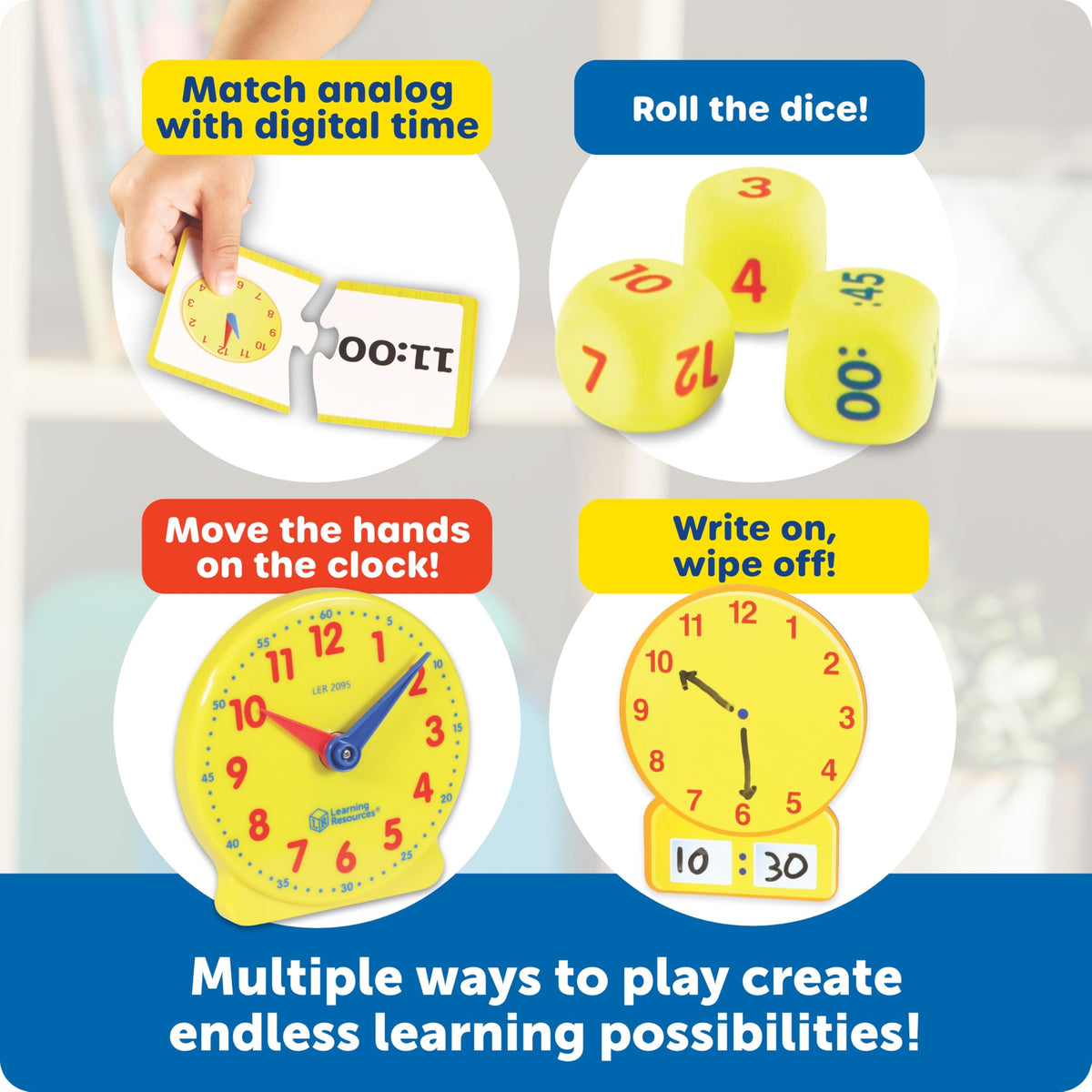 Time Activity Set – Teaching Clocks for Kids
