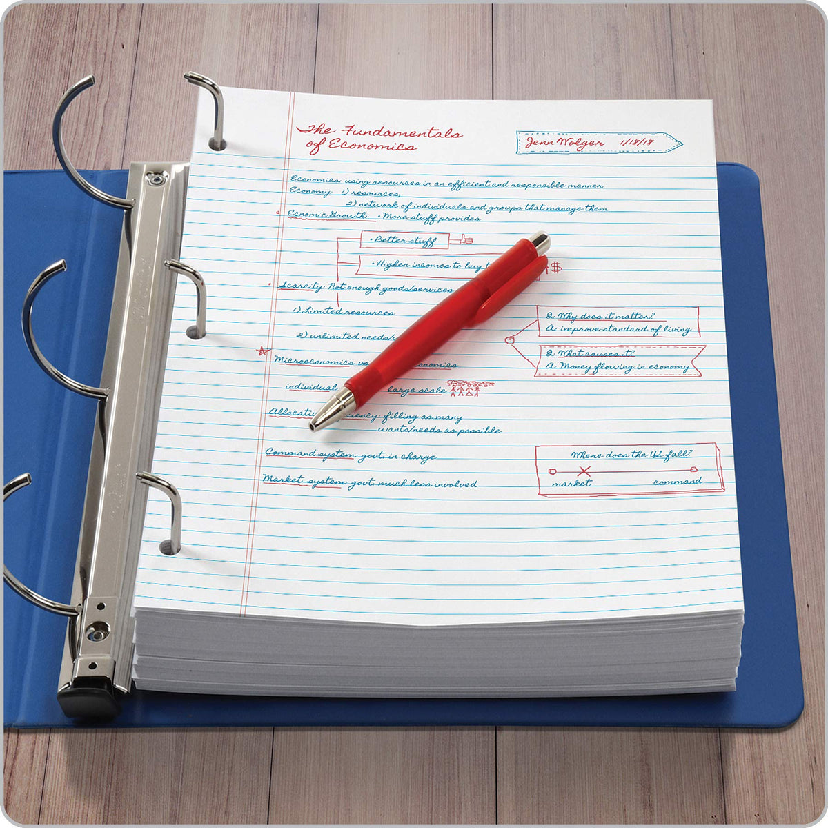 Oxford Filler Paper, Wide Ruled Paper, 500 sheets