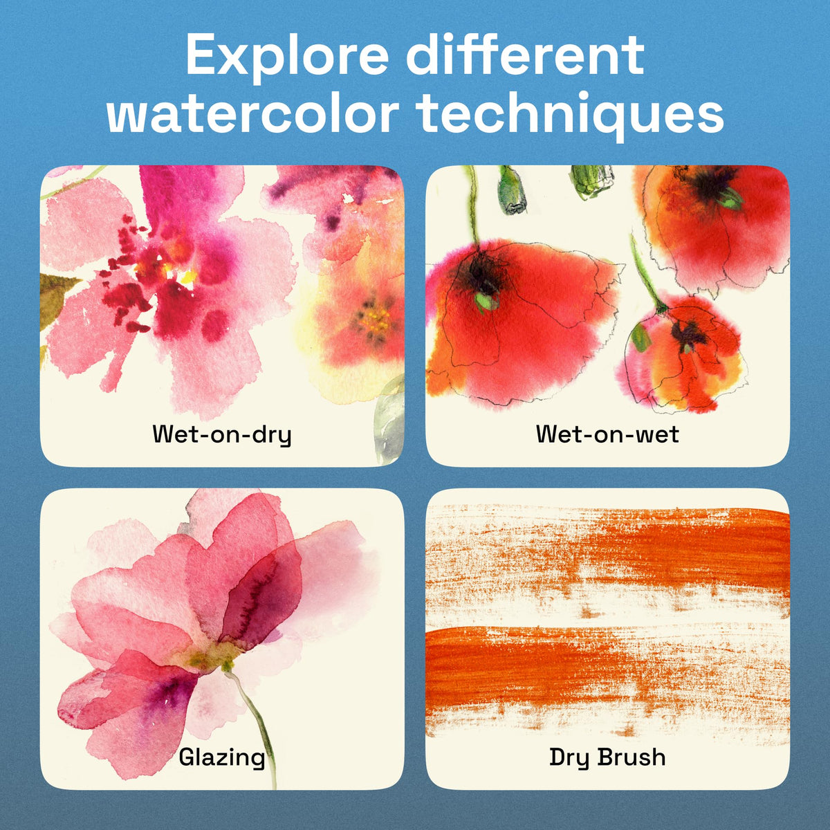 50 Watercolor Paint Set - Portable Paint Kit