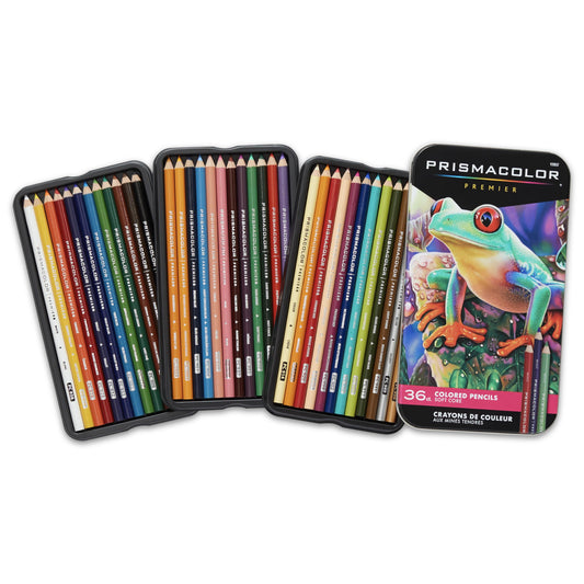 Prismacolor Premier Colored Pencils, Soft Core, Assorted Colors, 36 Count