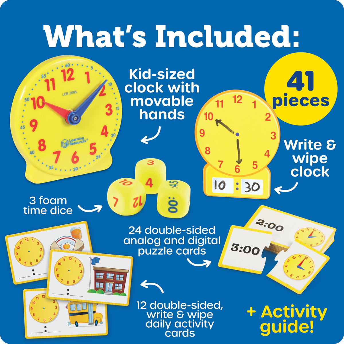 Time Activity Set – Teaching Clocks for Kids