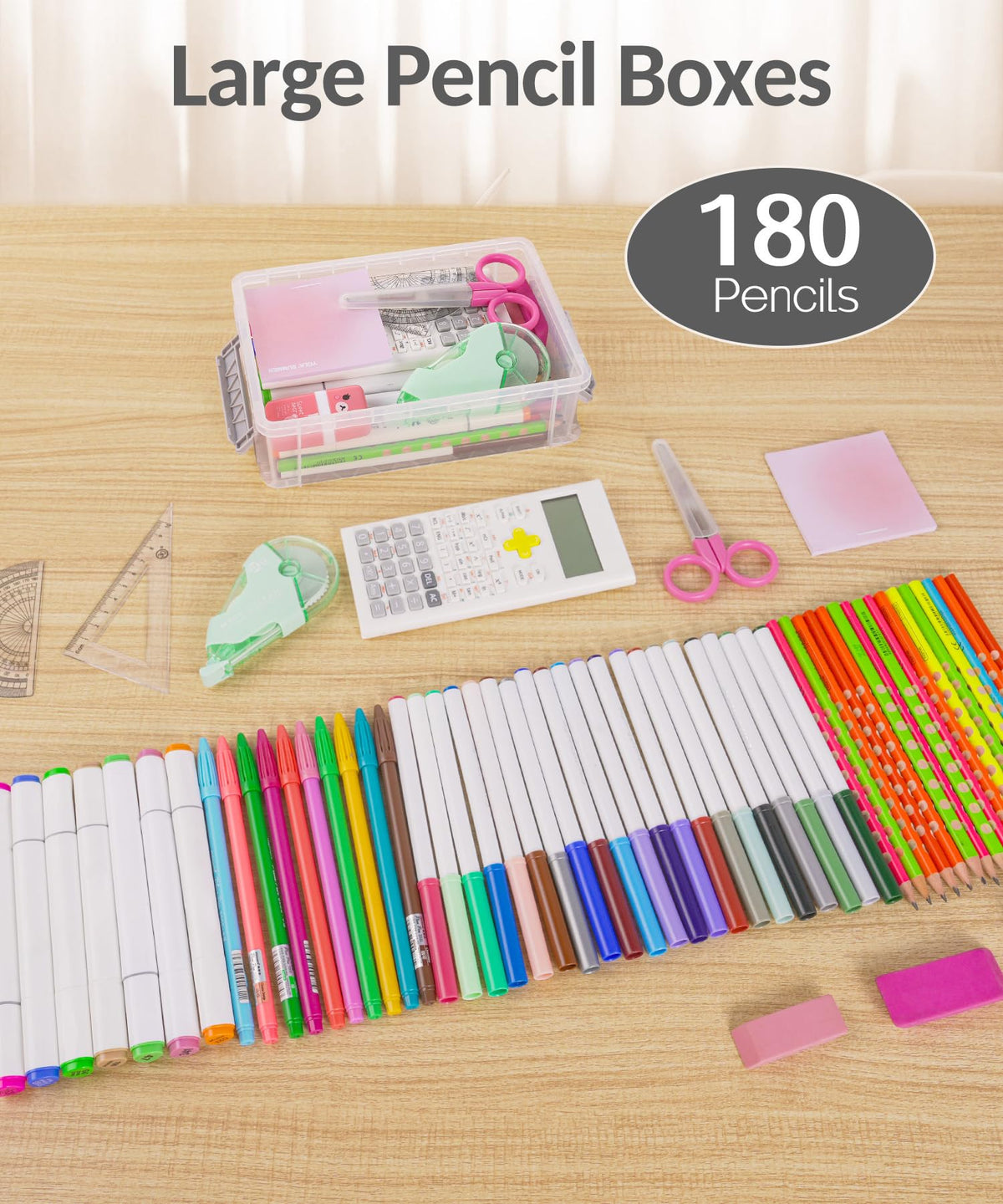 Clear Organizer Plastic Containers with Lid- 6 pack