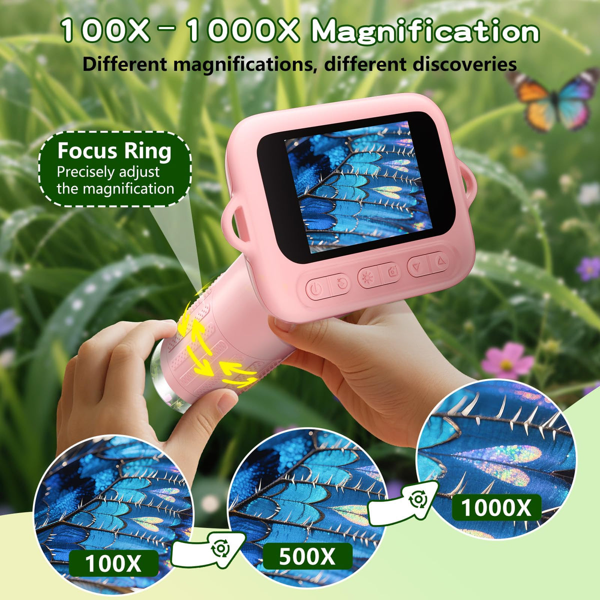 Microscope for Kids with 12 Slides