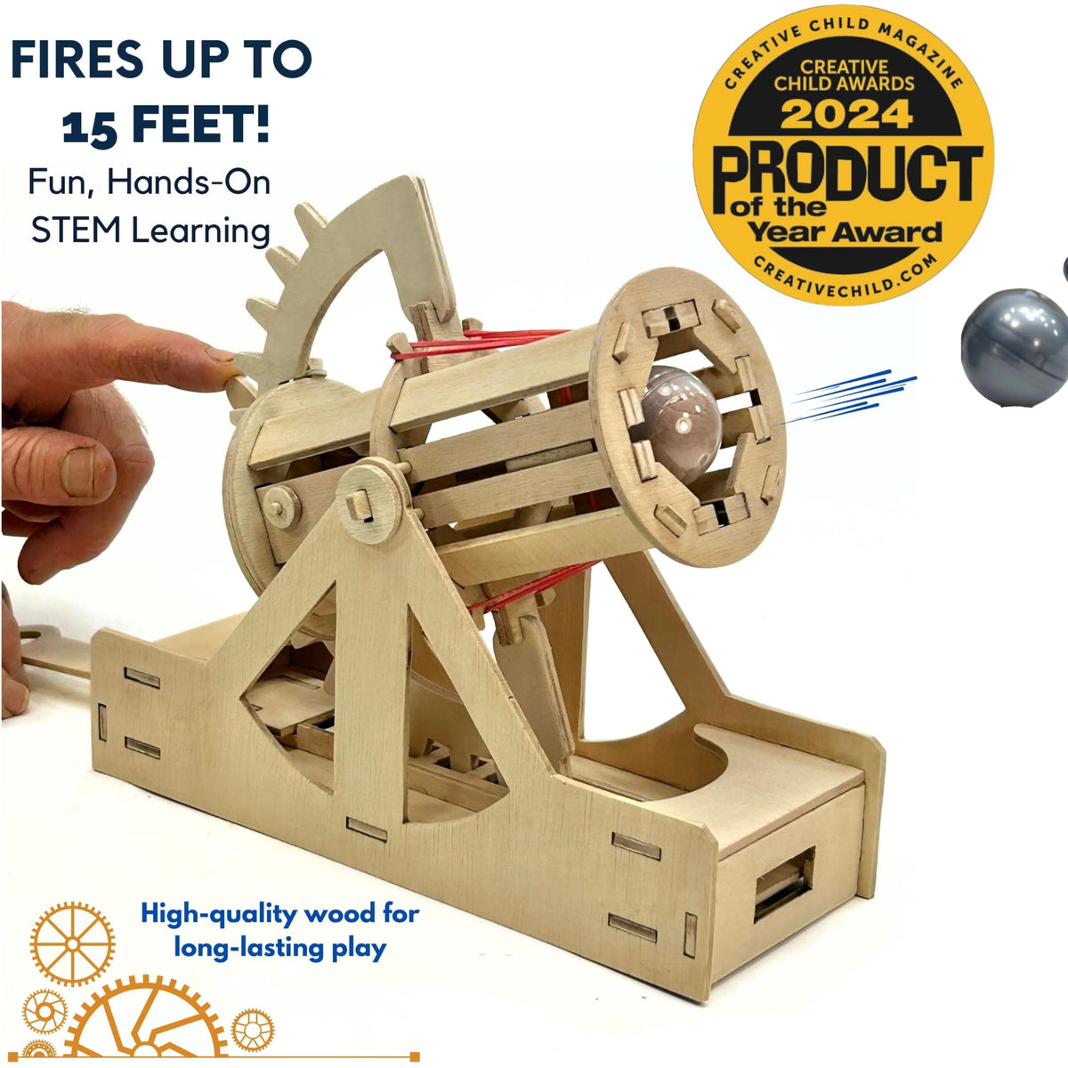 PATHFINDERS STEM Kit – Leonardo da Vinci Bombard- Build Your own Cannon- Science kit