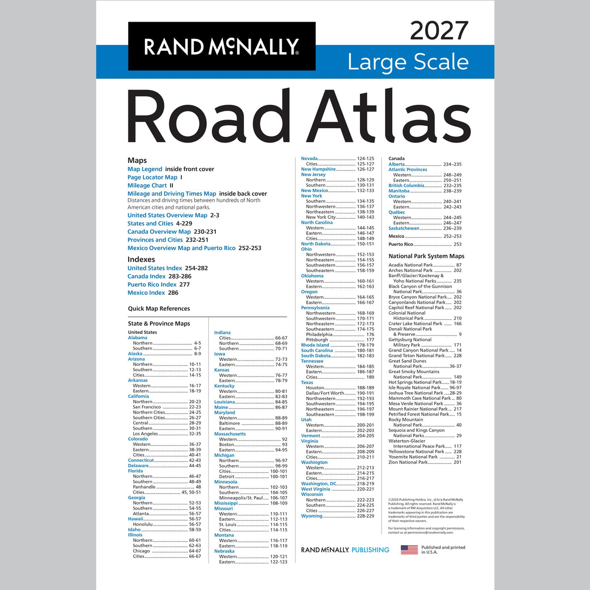 Rand McNally 2027 Large Scale Road Atlas
