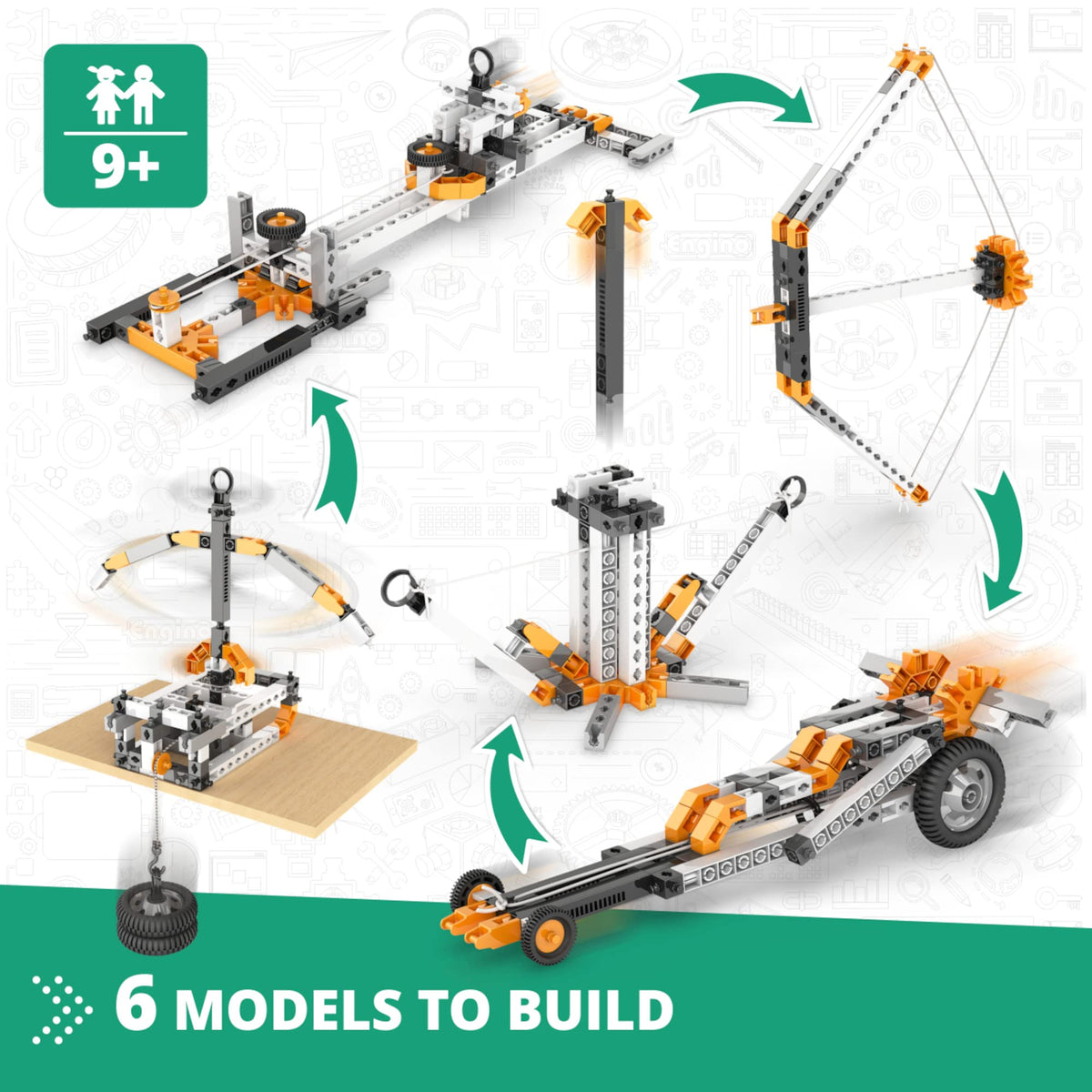 Engino STEM Toys, Physics Laws: Inertia, Friction & Circular Motion, Engineering Kit
