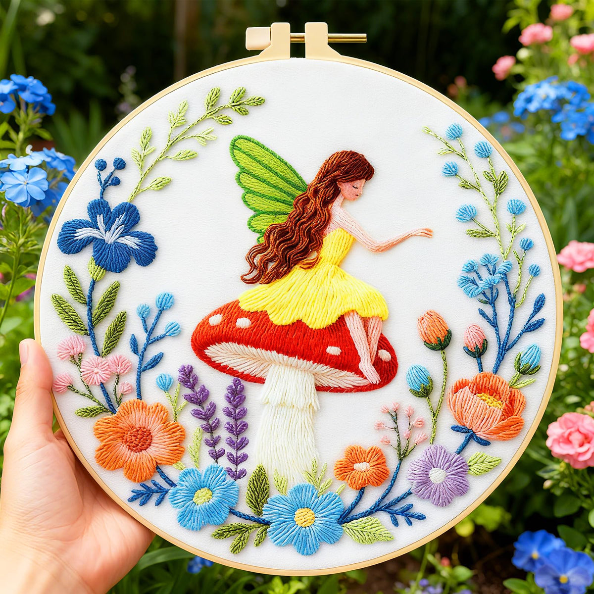 4 Set Embroidery Kit for Beginners, Fairy Patterns Cross Stitch Kits
