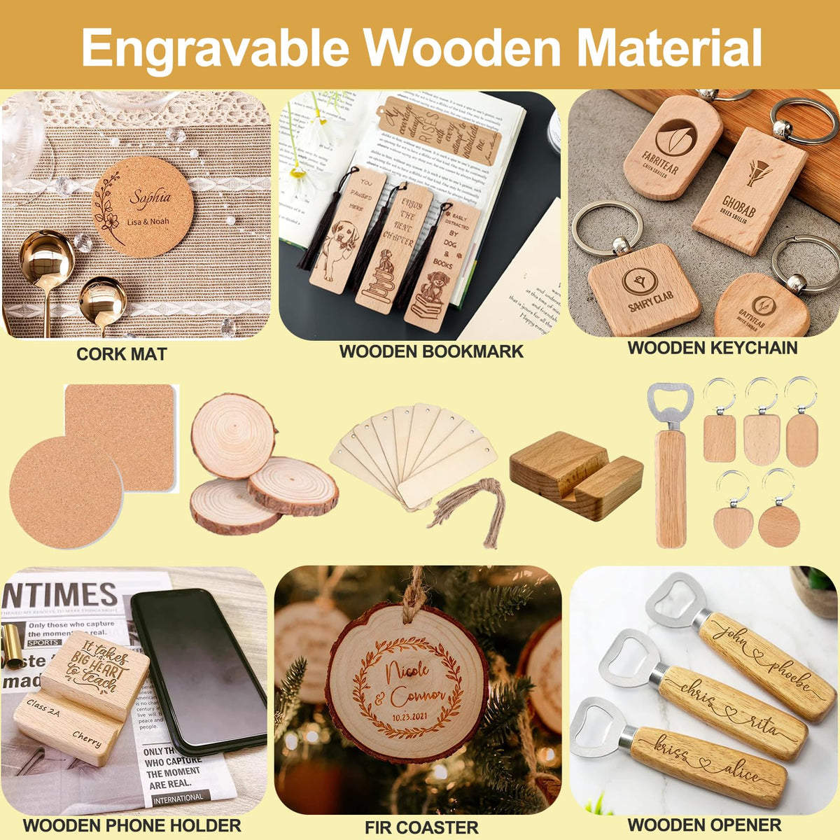 Laser Engraving Blanks Kit