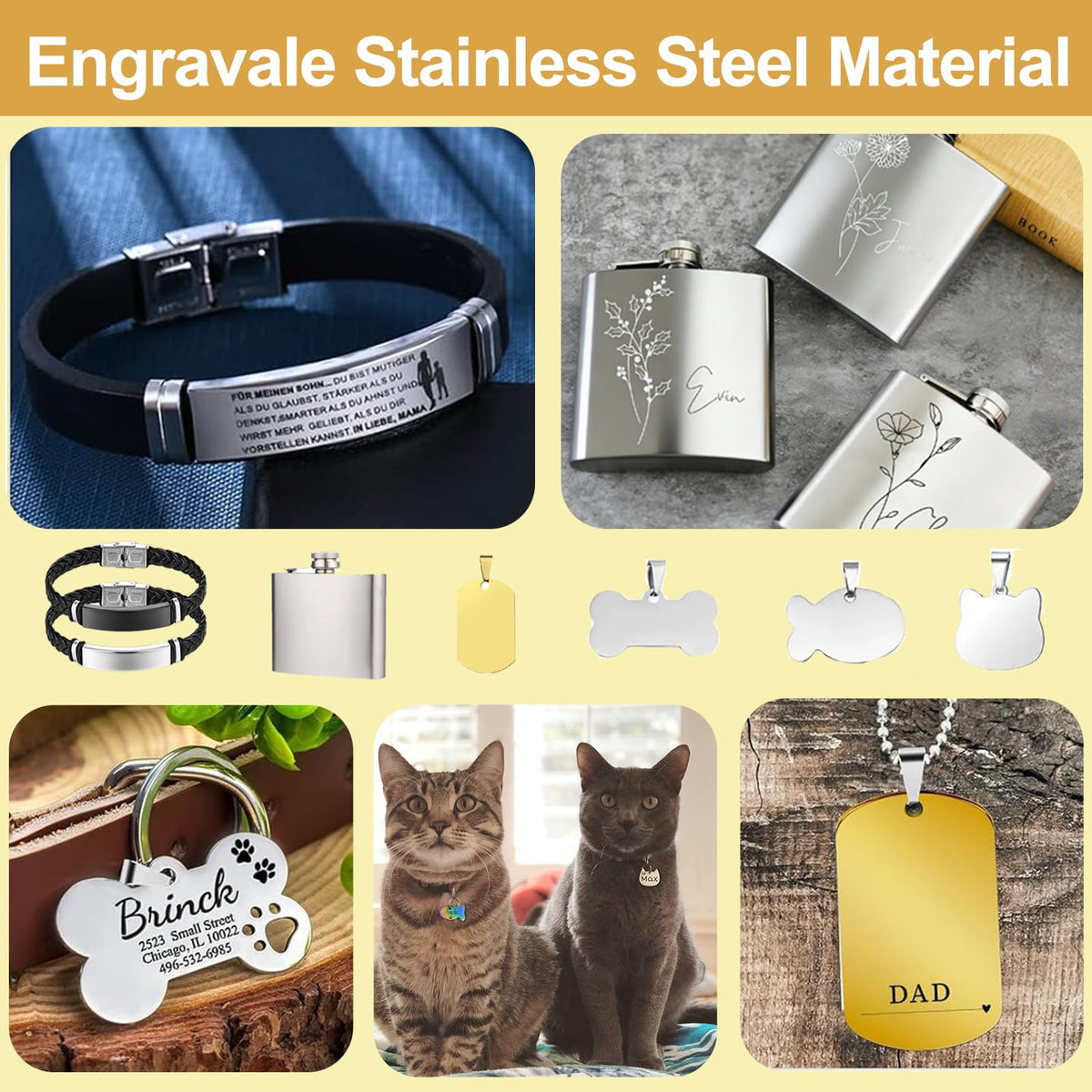 Laser Engraving Blanks Kit